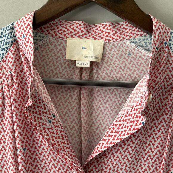 BOY. BAND OF OUTSIDERS 100% SILK PRINTED BUTTON DOWN DRESS SIZE 1 - Picture 3 of 15